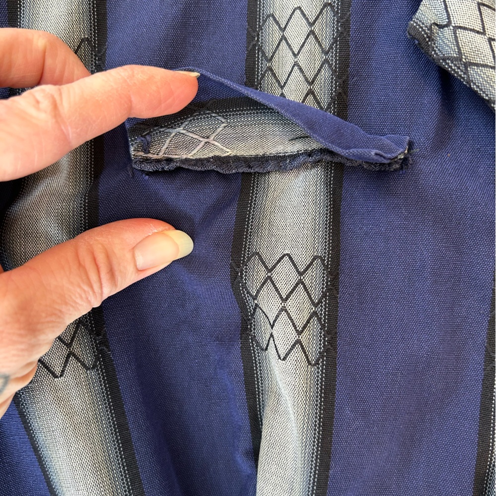 Vintage 1950’s Jonathan Logan Navy and Grey Striped Button Front Dress size XS - Picture 8 of 11